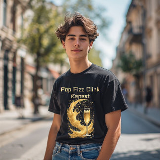 Pop Fizz Clink Wiederholen Sie Silvester Champagne Tri-Blend Shirt