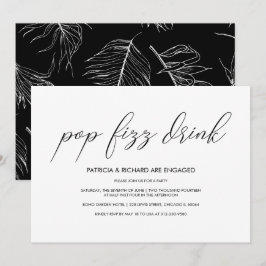 Pop Fizz Drink Minimalistische Engagement Party Einladung