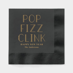 Pop Fizz Klick Feiertagsfoto Stempelneapel Servietten Mit Folie