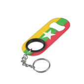 "Pop Flaschen mit Myanmar Pride" Patriotic Mini Flaschenöffner (Rückseite Schrägansicht)