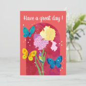 POP flower card -iris- Einladung (Stehend Vorderseite)