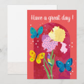 POP flower card -iris- Einladung (Vorne/Hinten)