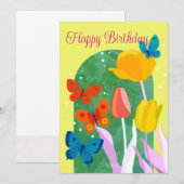 POP flower card -tulip-  Einladung (Vorne/Hinten)