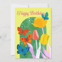 POP flower card -tulip-  Einladung