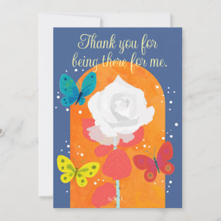 POP flower card -white rose-  Einladung