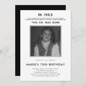 Pop | Foto Birthday Party Einladung (Vorne/Hinten)