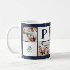 POP Foto Collage Navy Blue Coffee Tasse
