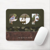 POP Foto Rahmen Green Camouflage Muster Leder Mousepad (Mit Mouse)