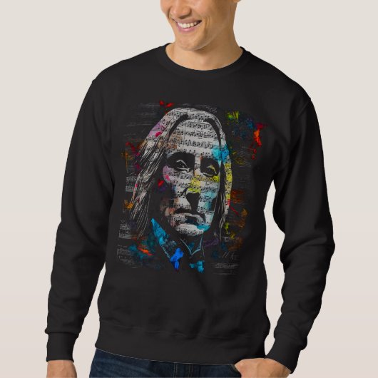 Pop Franz Liszt Music Composer Piano Sweatshirt (Vorderseite)