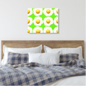 Pop "Fried Eier" Kunstkalk Grün Hipster Leinwand (Insitu (Schlafzimmer))
