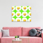 Pop "Fried Eier" Kunstkalk Grün Hipster Leinwand (Insitu (Wohnzimmer))