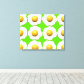 Pop "Fried Eier" Kunstkalk Grün Hipster Leinwand (Insitu (Holzboden))
