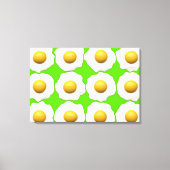 Pop "Fried Eier" Kunstkalk Grün Hipster Leinwand (Vorderseite)