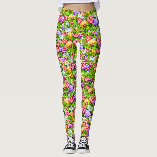 Pop Frühling Oster Leggings (Vorderseite)