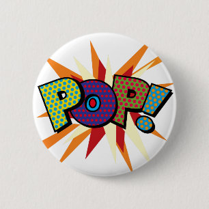 POP Fun Farbenfrohe moderne Typografie Button