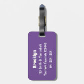 Pop fun Pop Art Comic Art Typografie Kallilout Gepäckanhänger (Rückseite vertikal)