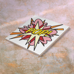 POP Fun Retro-Comic-Book-Pop-Art Fliese
