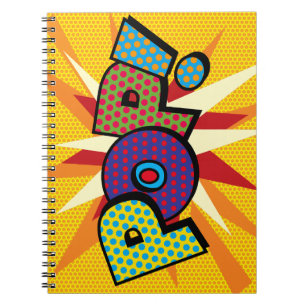 POP Fun Retro-Comic-Book-Pop-Art Notizblock