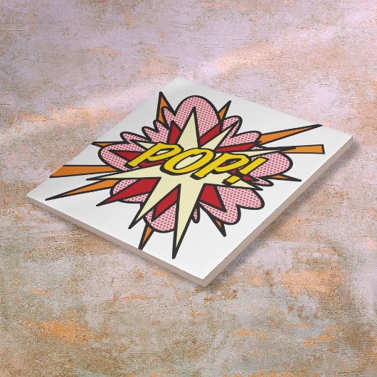 POP Fun Retro Comic Pop Kunst, Dichtung und Musik Fliese