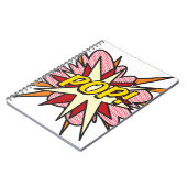 POP Fun Retro Comic Pop Kunst, Dichtung und Musik Notizblock (Linke Seite)