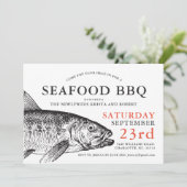 Pop | Funny Fish Fry Party Einladung (Stehend Vorderseite)