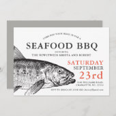 Pop | Funny Fish Fry Party Einladung (Vorne/Hinten)