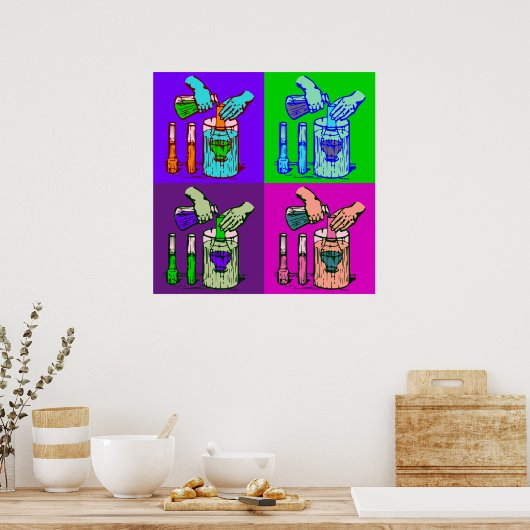 Pop für Chemieabfälle Art Poster (Küche)