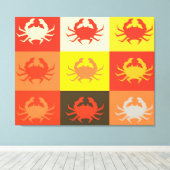 Pop für Grafikdesign Kunst mit Krebs 5 Leinwanddruck (Insitu (Holzboden))