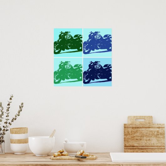 Pop für Motorräder Poster (Küche)
