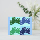 Pop für Motorräder Postkarte (Stehend Vorderseite)