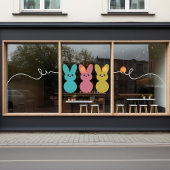 Pop für Osterfarben Fensteraufkleber