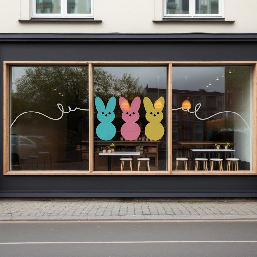 Pop für Osterfarben Fensteraufkleber