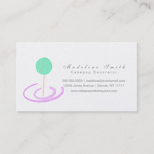 Pop für Wasserfarben Cookie Backkuchen Dekorator Visitenkarte (Vorderseite)