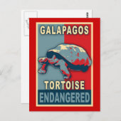Pop Galapagos Tortoise Postkarte (Vorne/Hinten)