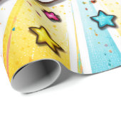 Pop Geburtstag — Bubble-Letter-Feier🎉 Geschenkpapier (Rolleneckpunkt)