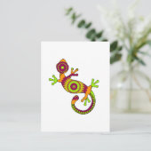 Pop-Gecko Postkarte (Stehend Vorderseite)