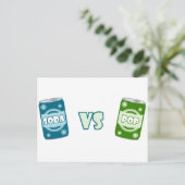 Pop gegen Soda Postkarte (Stehend Vorderseite)