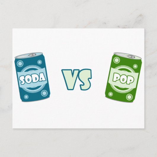 Pop gegen Soda Postkarte (Vorderseite)