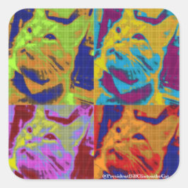 Pop geht zum Präsidenten! Quadratischer Aufkleber
