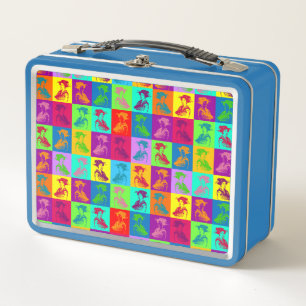Pop Geisha Quadrate Metall Brotdose
