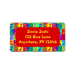 Pop Geishas Adressaufkleber