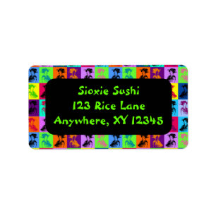 Pop Geishas Adressaufkleber