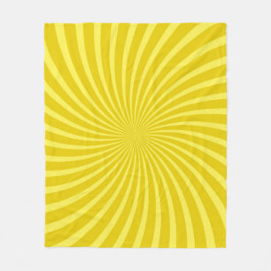 Pop, gelber Hintergrund, Retro-Comic-Rochen illus Fleecedecke
