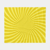 Pop, gelber Hintergrund, Retro-Comic-Rochen illus Fleecedecke (Vorderseite (Horizontal))