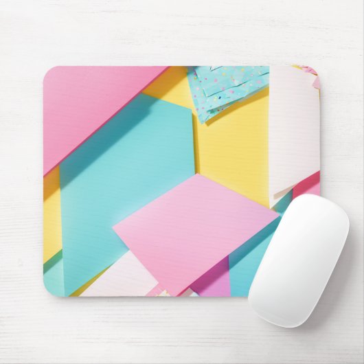 Pop Geometric Pattern Makaronfarbe Mousepad (Mit Mouse)