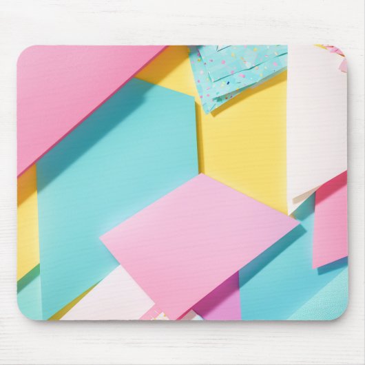 Pop Geometric Pattern Makaronfarbe Mousepad (Vorne)