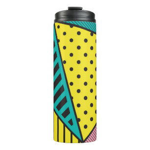 Pop, geometrisch, fett thermosbecher