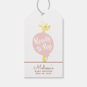 Pop Giraffe-Geschenk-Tag fertig Geschenkanhänger
