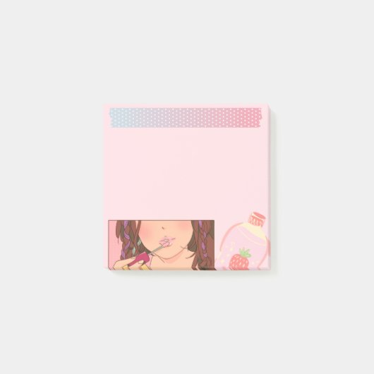 Pop Girl 1 Haftnotizen Post-it Klebezettel (Vorderseite)