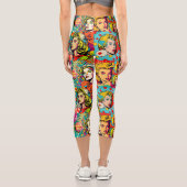 Pop Girl Art Comic 1 - Fun Capris Leggings (Rückseite)